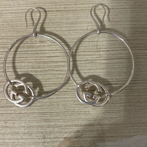 Sterling Silver really Gucci hoops very sharp - Picture 1 of 4